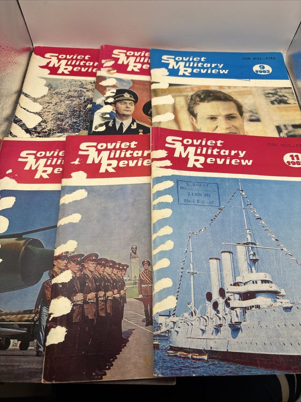 Soviet Military Review Magazines 1982 - 6 Volumes Incomplete Set