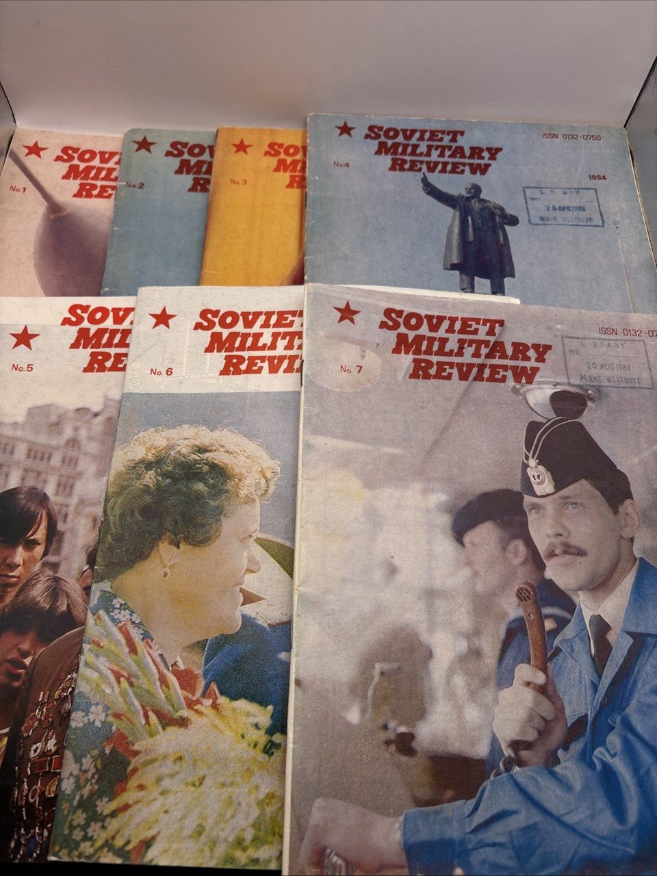 Soviet Military Review Magazines 1984 - 7 Volumes Incomplete Set