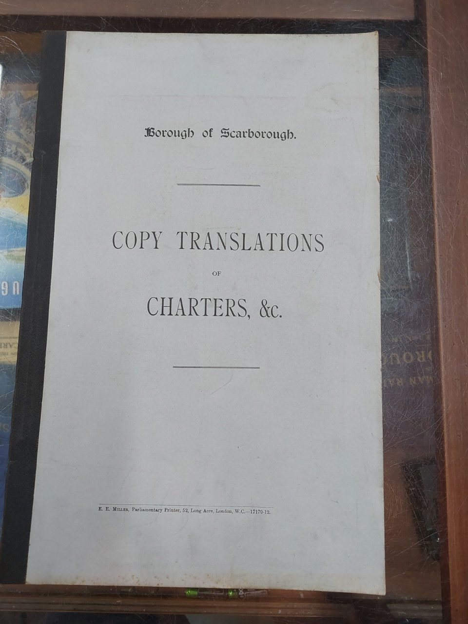 Borough Of Scarborough Copy Translations Of Charters &C