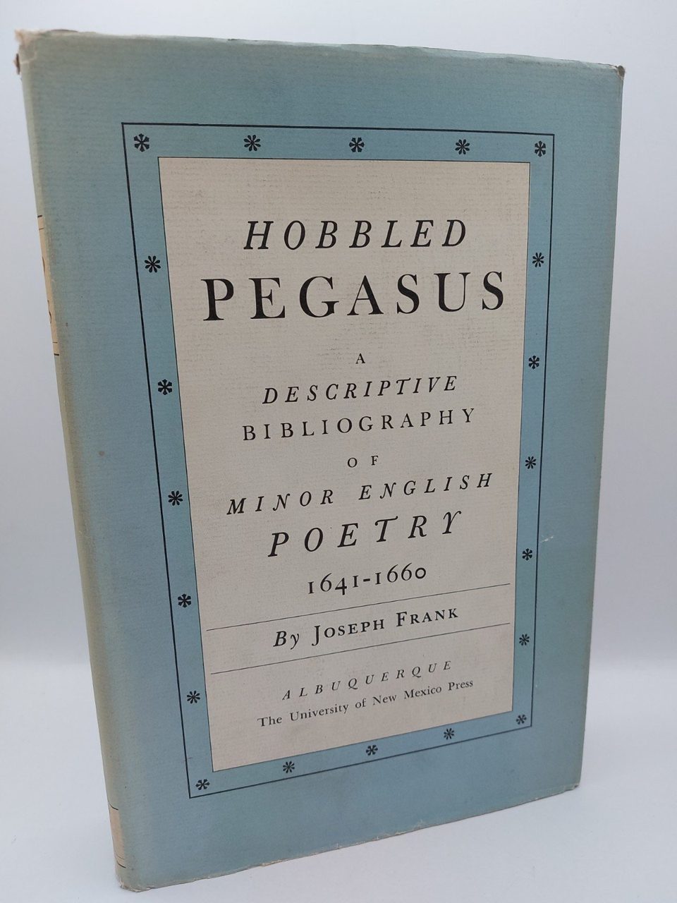 Hobbled Pegasus bibliography English poetry, 1641-1660