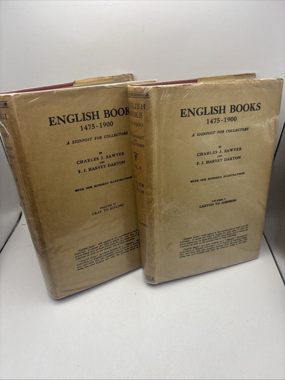 English Books 1475-1900 By Charles J Sawyer 2 Volume Set Illustrated