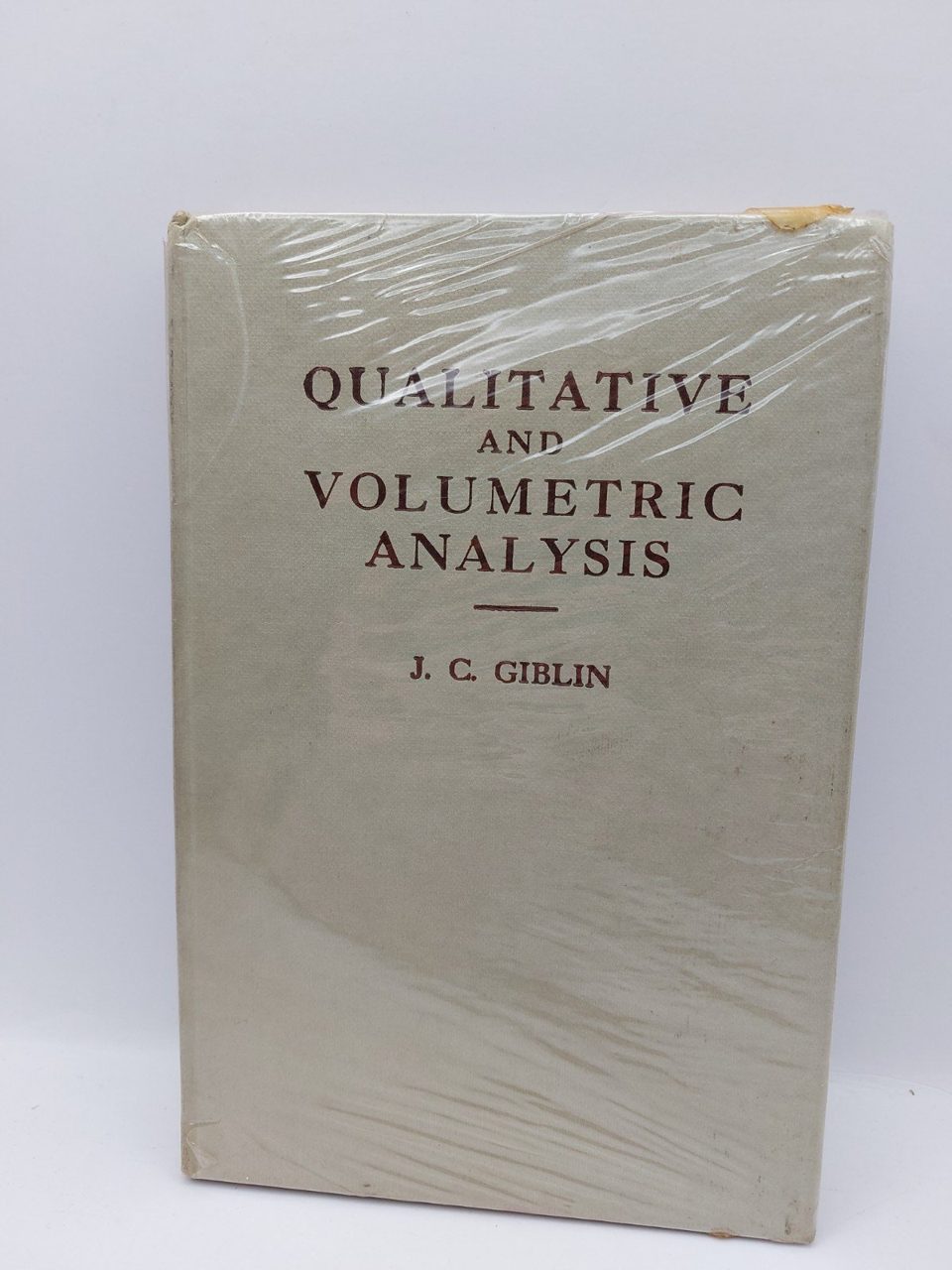 Qualitative And Volumetric Analysis J. C Giblin