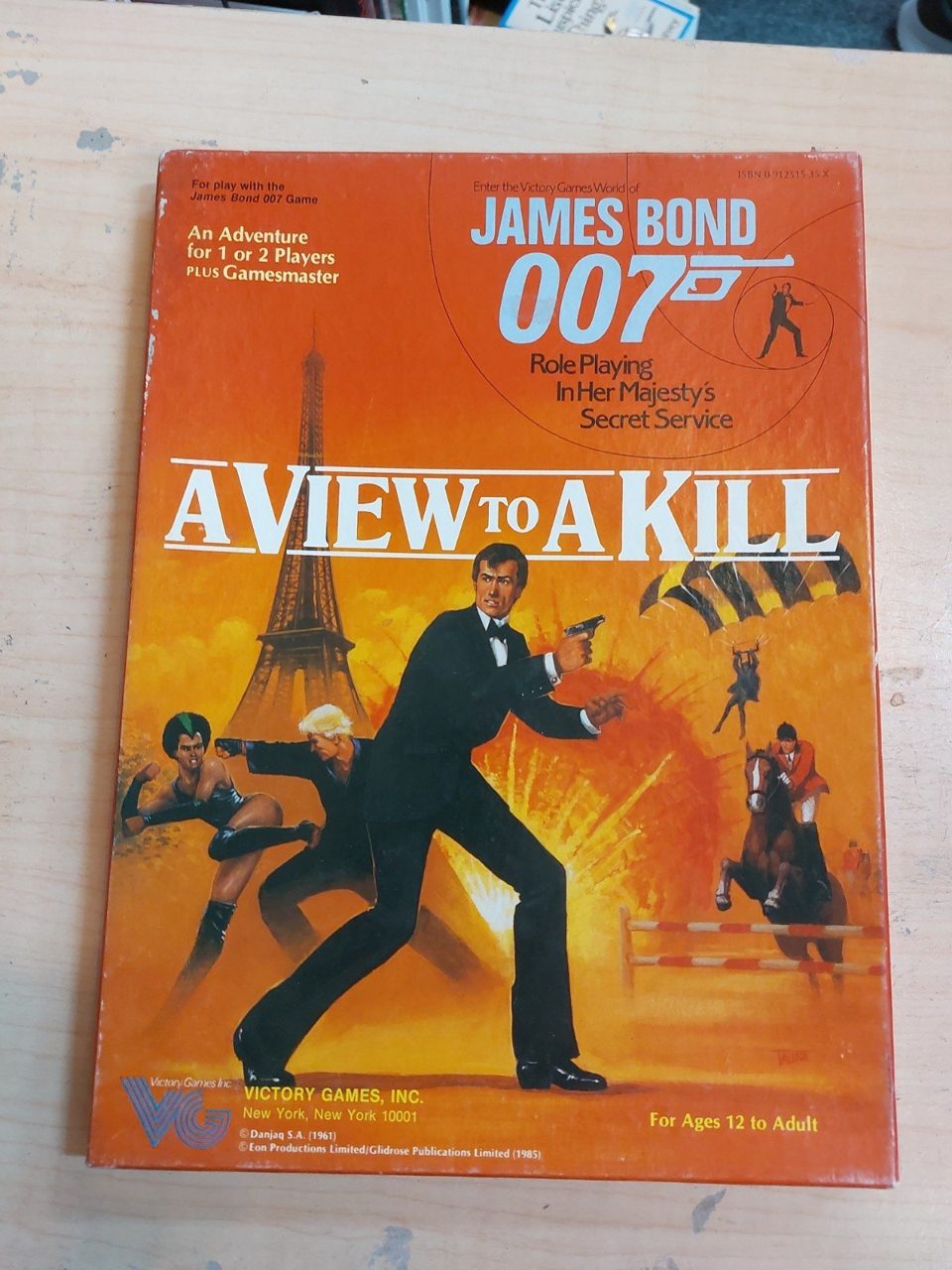 James Bond 007 A View To A Kill Role Playing Game Victory Games