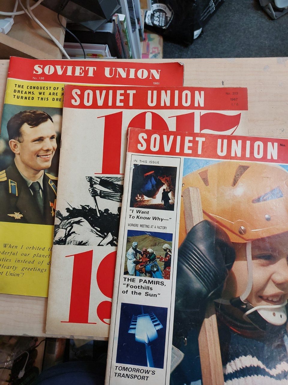 Soviet Union Magazine 1960s 70s English Language Edition 3 Magazines