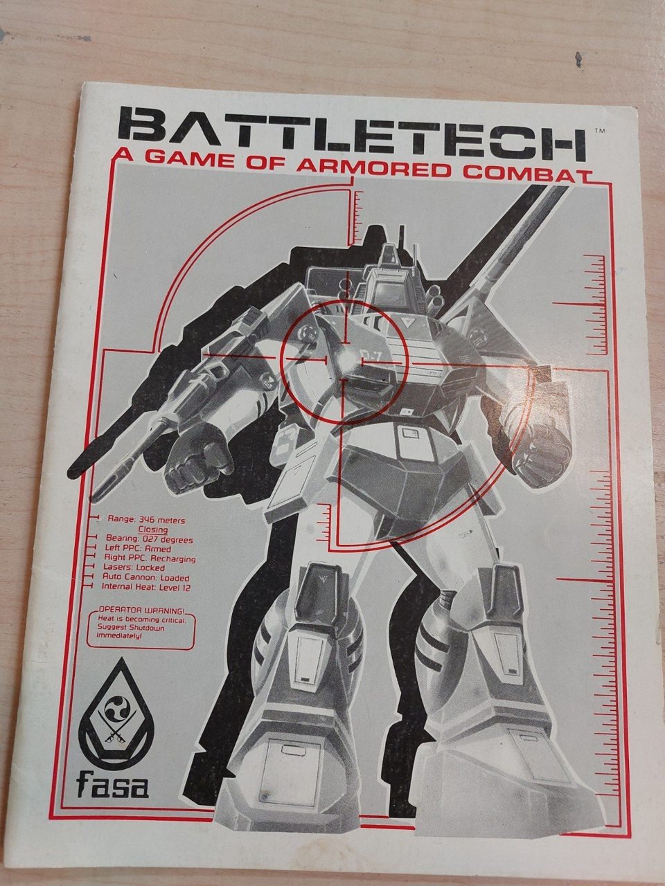 Battletech: A Game of Armored Combat, Rulebook 1985.