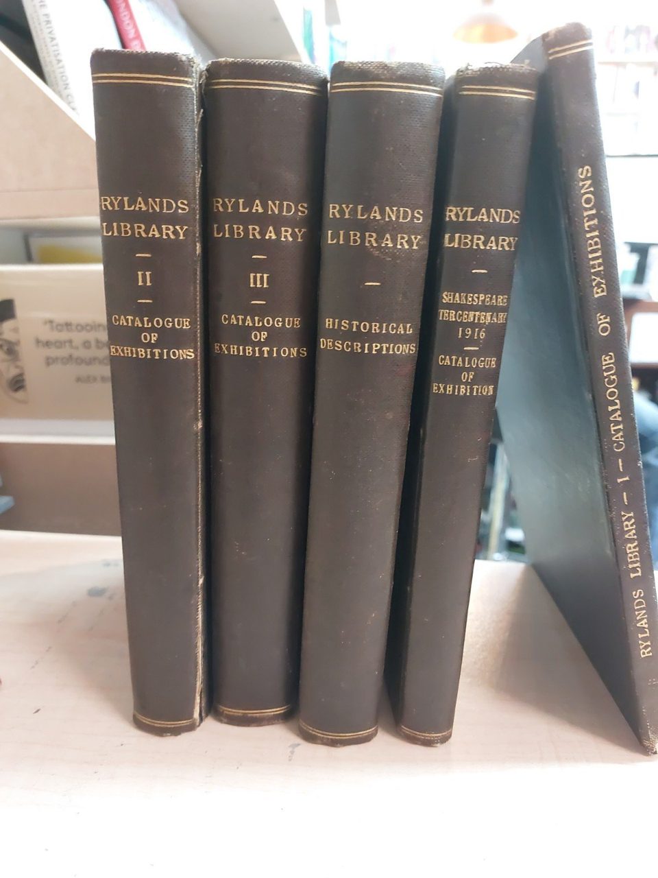 Rylands Library Catalogue Of Exhibitions 5 Volumes
