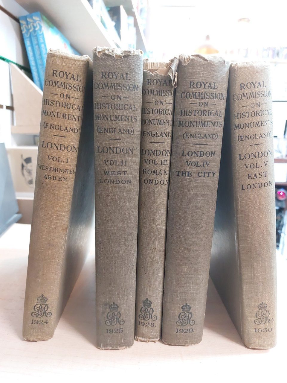 Royal Commission On Historical Monuments - London Vols. 1-5 Full Set 1st Edition