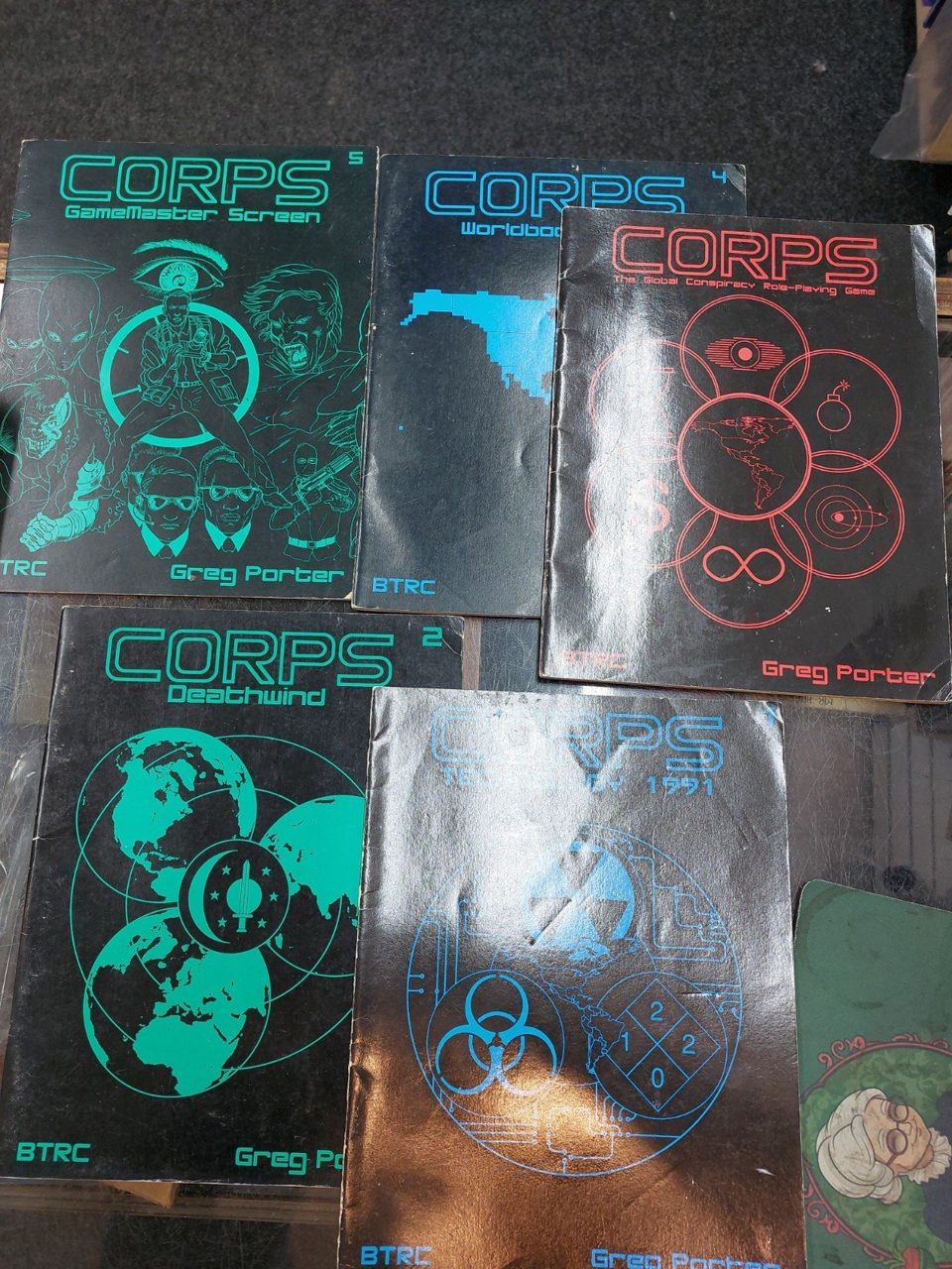 Corps The Global Conspiracy RPG Greg Porter BTRC 1990 5 Volumes