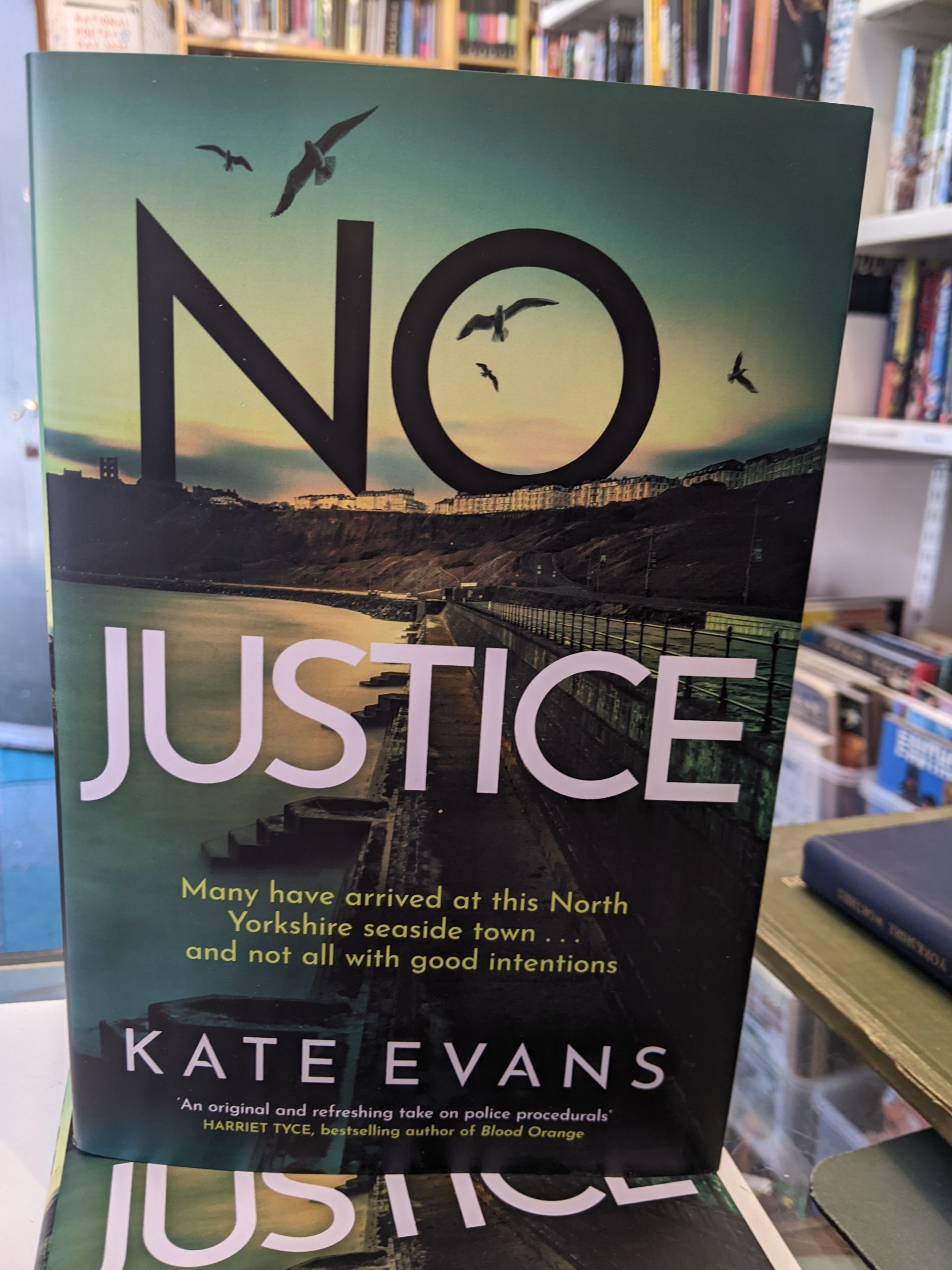 Kate Evans crime novel No Justice Scarborough